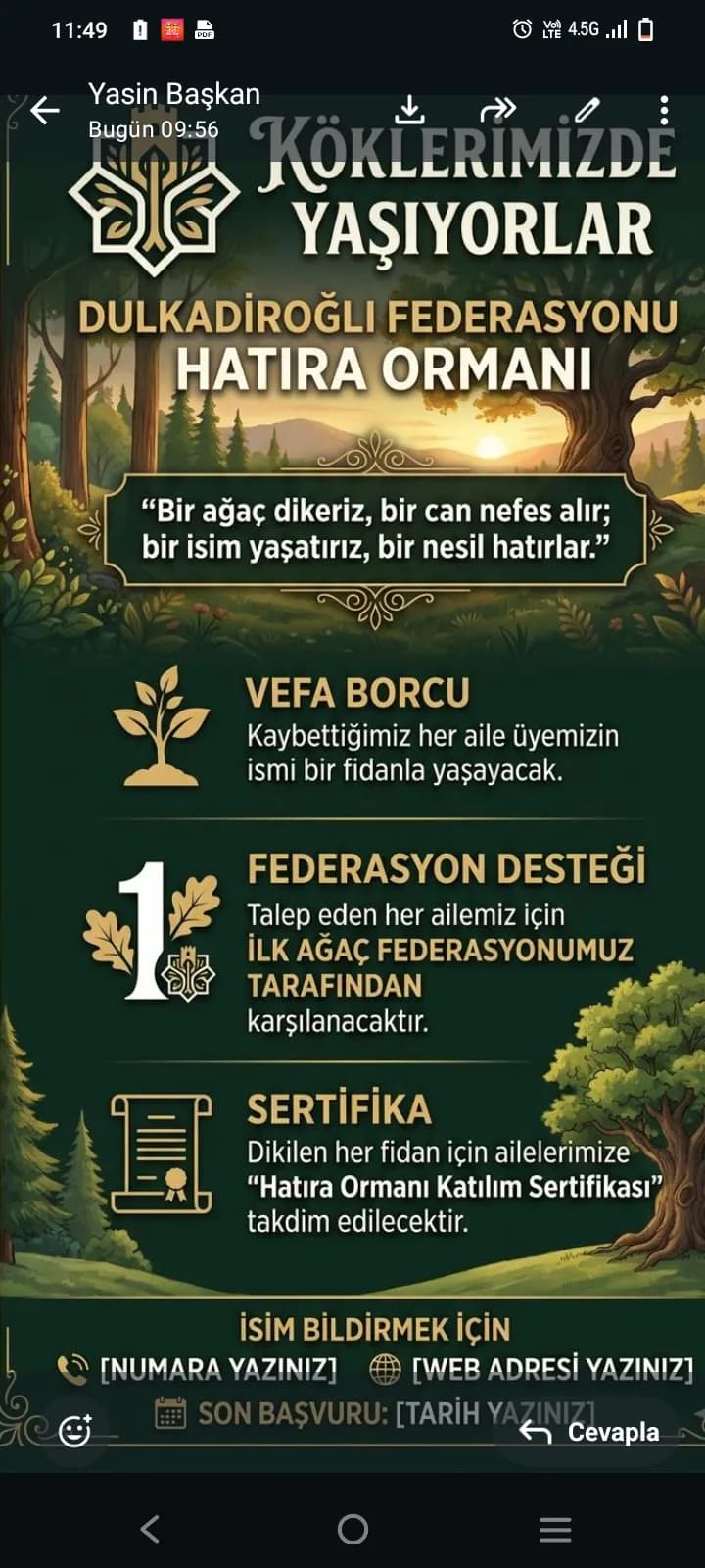 AĞAÇLANDIRMA SEFERBERLİĞİ