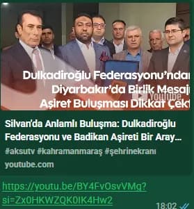 Dulkadiroğlu Federasyonu Silvan’da Badikan Aşiretiyle Buluştu