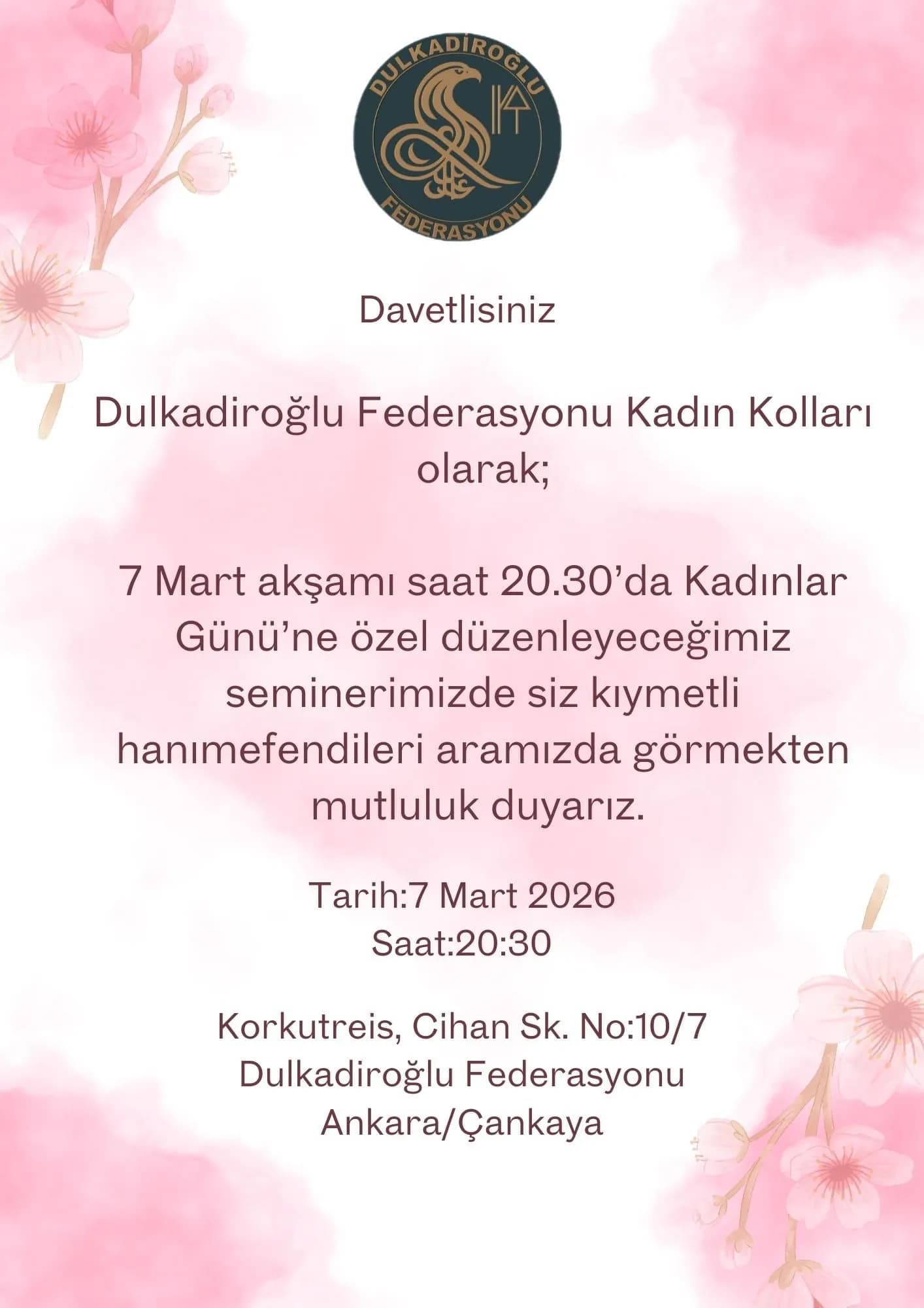 Kadınlar Gunu Etkinliği